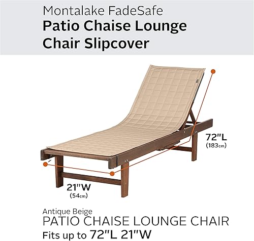 Miniatura 3 de Classic Accessories Montlake FadeSafe - Funda para tumbona, Beige antiguo