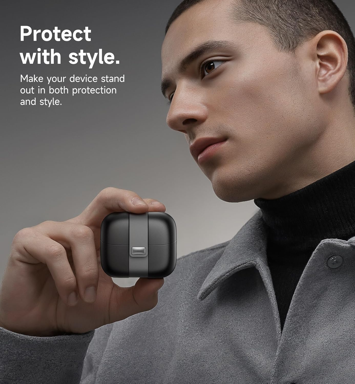 SURITCH for Samsung Galaxy Buds 3 Pro (2024) / Buds 3 (2024) / Buds 3 FE (2025) Case, Magnetic Cases with Cleaner Kit & Hanging Lanyard, Stylish Shockproof Cases Rugged Protective Cover, Black - Image 7