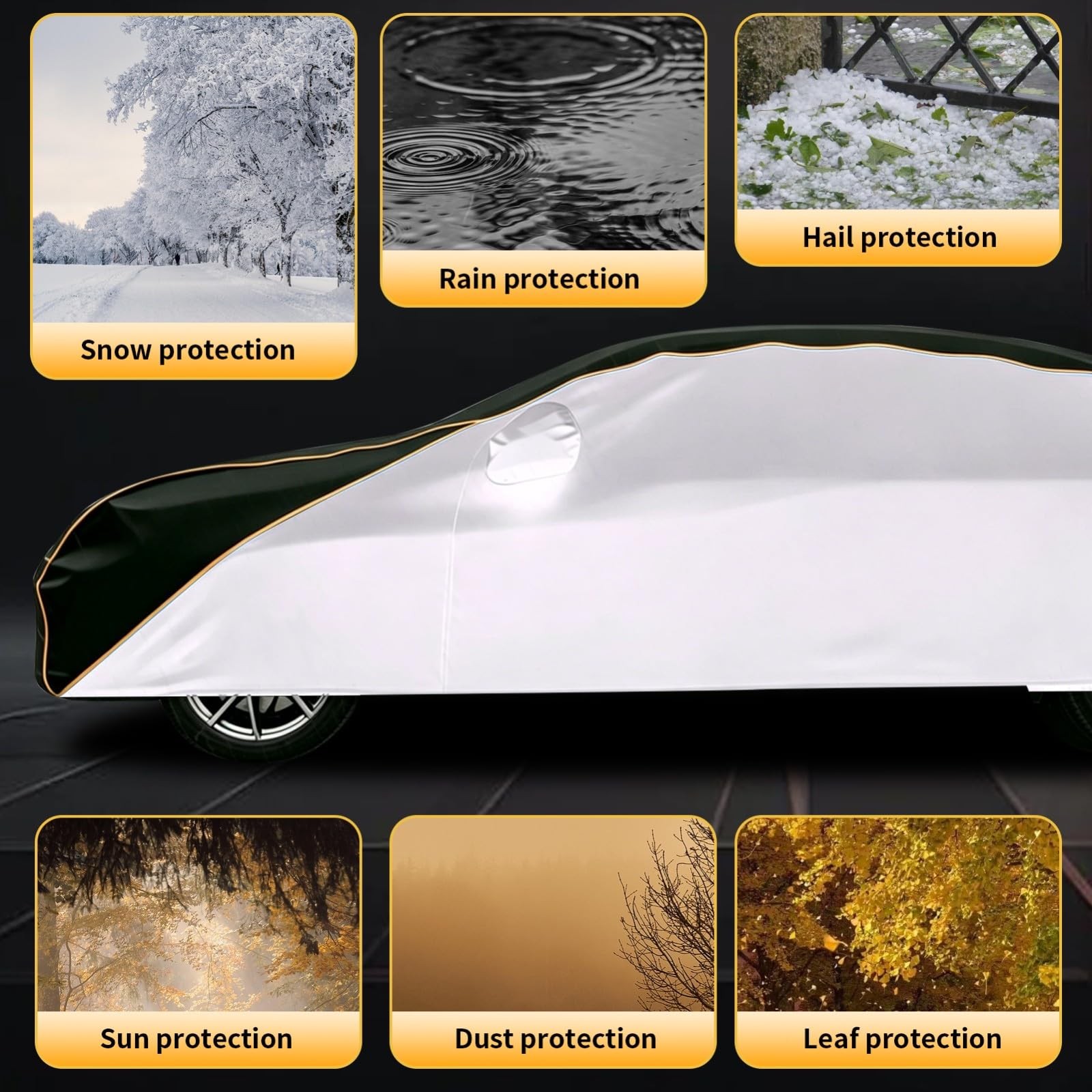 Telo Antigrandine Auto EVA Imbottito, per Ope Manta B Telo Copri Auto Esterni Esterno Impermeabile Traspirante Copertura Upgrade Anti-Grandine Auto,SUV E Berline-Argento