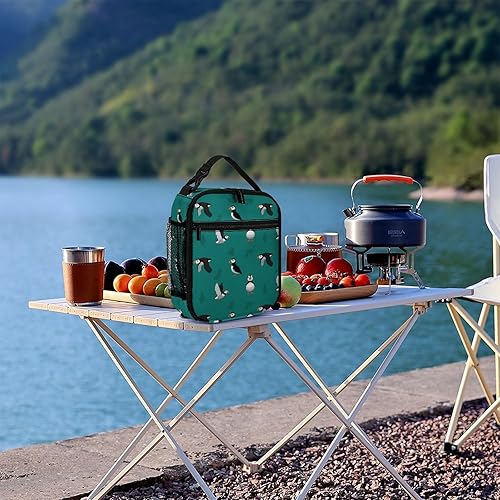 Miniatura 8 de Atlantic Puffins - Bolsa de almuerzo portátil con aislamiento para conservación en frío, divertida bolsa de comida