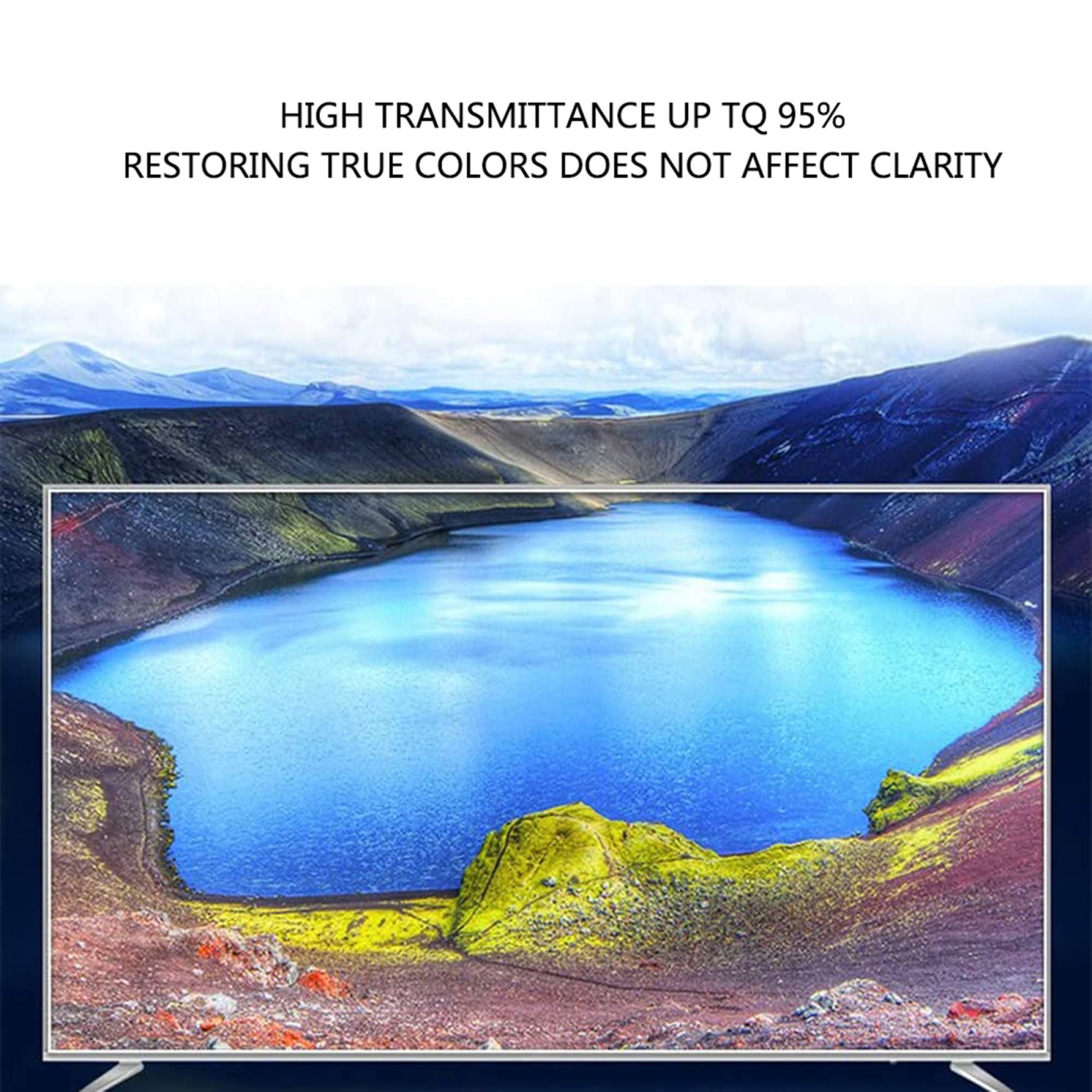 Protector De Pantalla De TV LCD De Protección Radiológica, Película Protectora Antideslumbrante Mate 4H Tasa De Anti-Reflejo Hasta 90% Para HDTV LCD LED 4K OLED Y QLED / 60 in 1327 X 749mm / Blue
