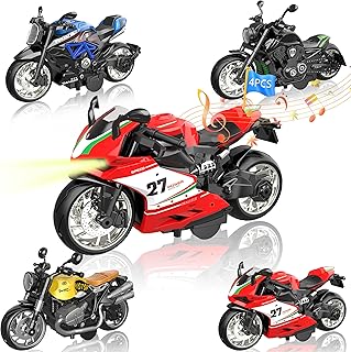 Pull Back Motorcycle Toys 4 Pack