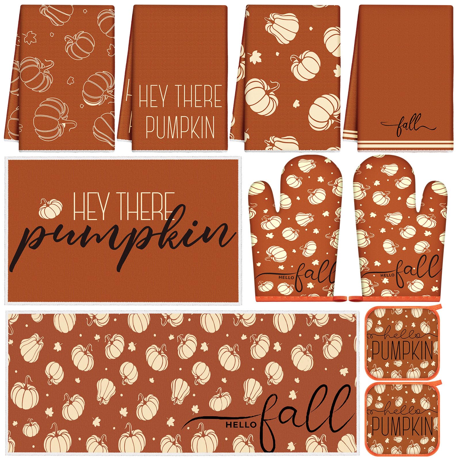 Fall Pumpkin Kitchen Decor Set - Nuanchu -14