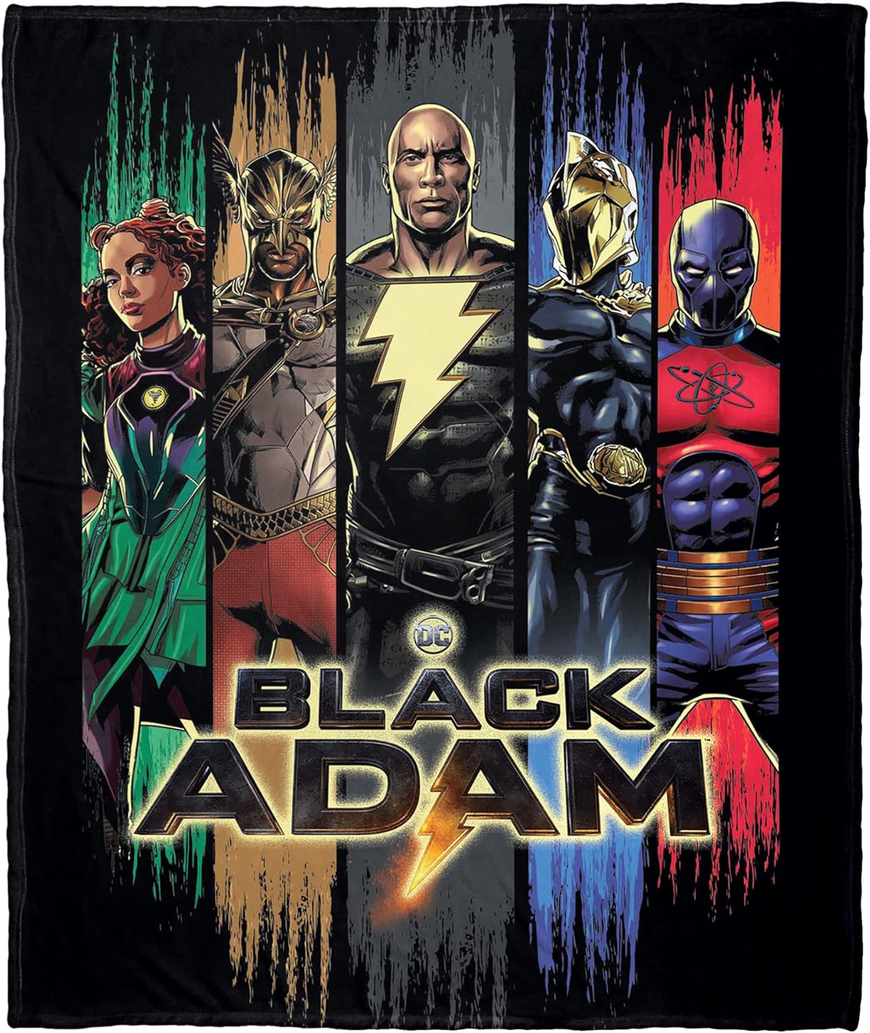 NORTHWEST DC - Black Adam Silk Touch Throw Blanket, 50" x 60", Shazam