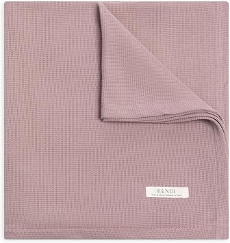 Colored Organics Kendi Baby Organic Cotton Swaddle - Infant Receiving Blanket - Purple Waffle