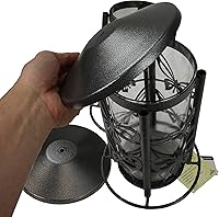 Vista 3 de Heath Outdoor Products The Butterfly Seed Capacity - Comedero decorativo de metal para pájaros silvestres, 3 libras