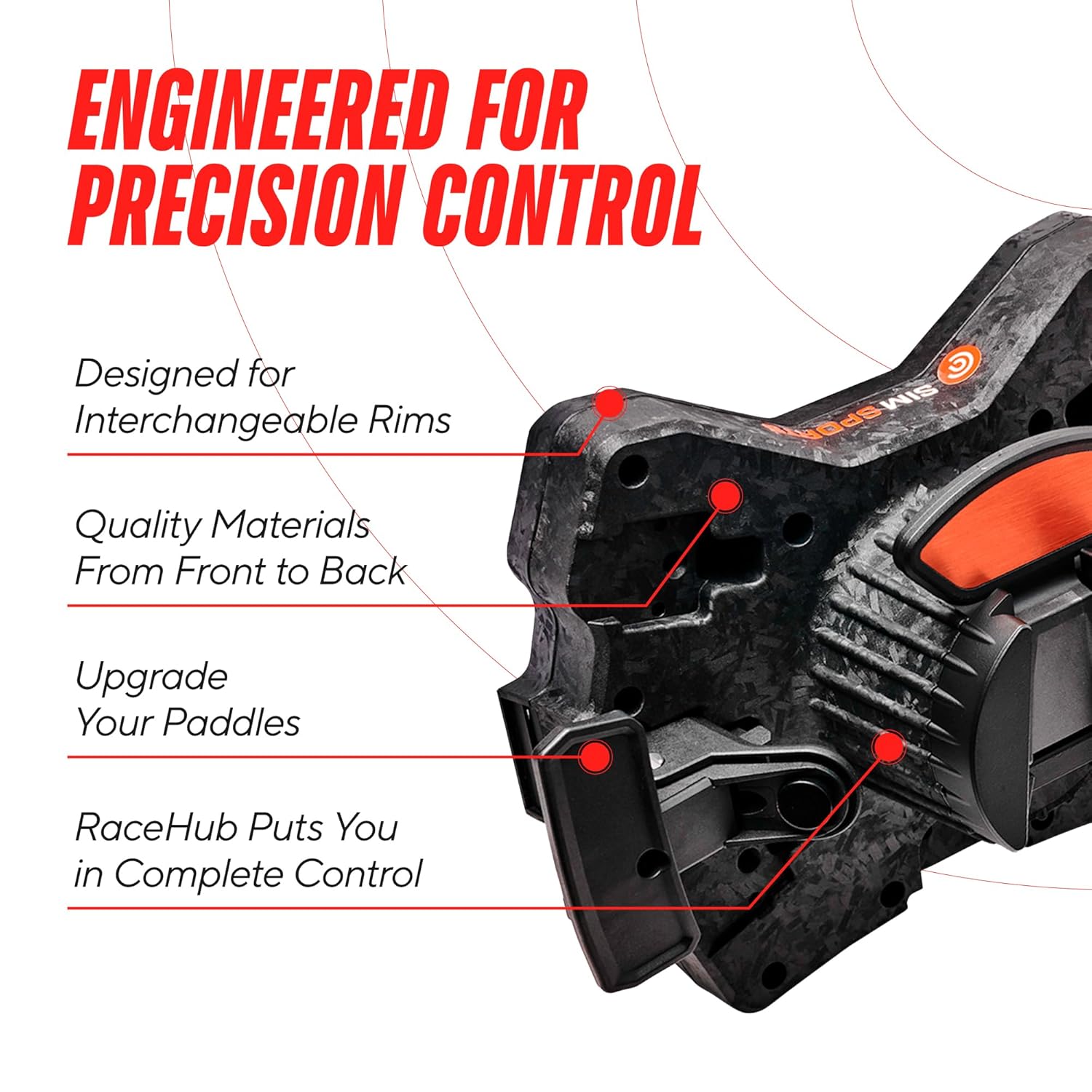 ASETEK Forte GT Button Box | Sim Racing Control Panel for Gaming Steering Wheel | Steering Wheel PC Accessory for Ultimate Racing Experience | High Precision & Customizable Controls