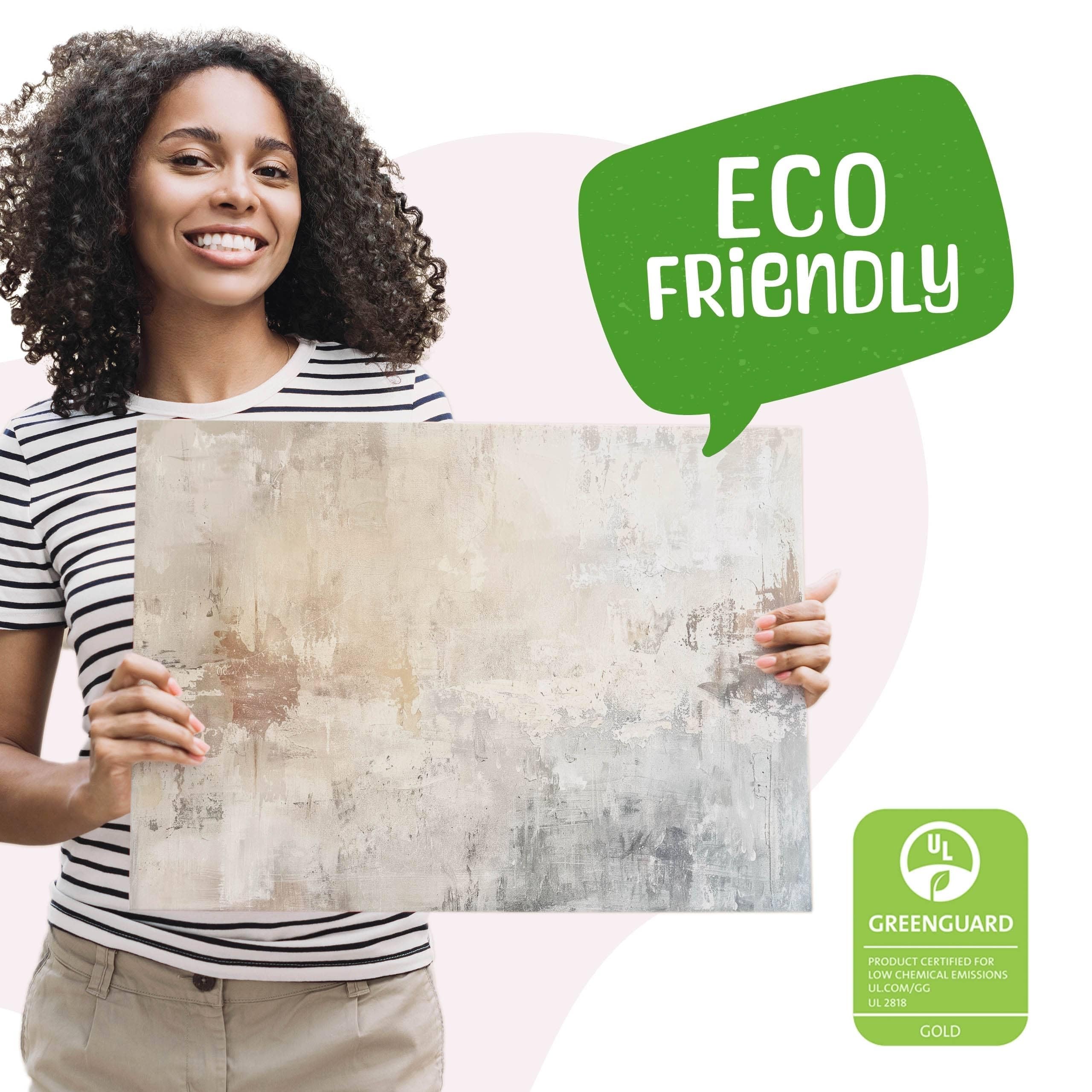 Muralo Wandbilder Abstrakter Beton, Aufhängefertig, Kunstdruck - 120x80 cm