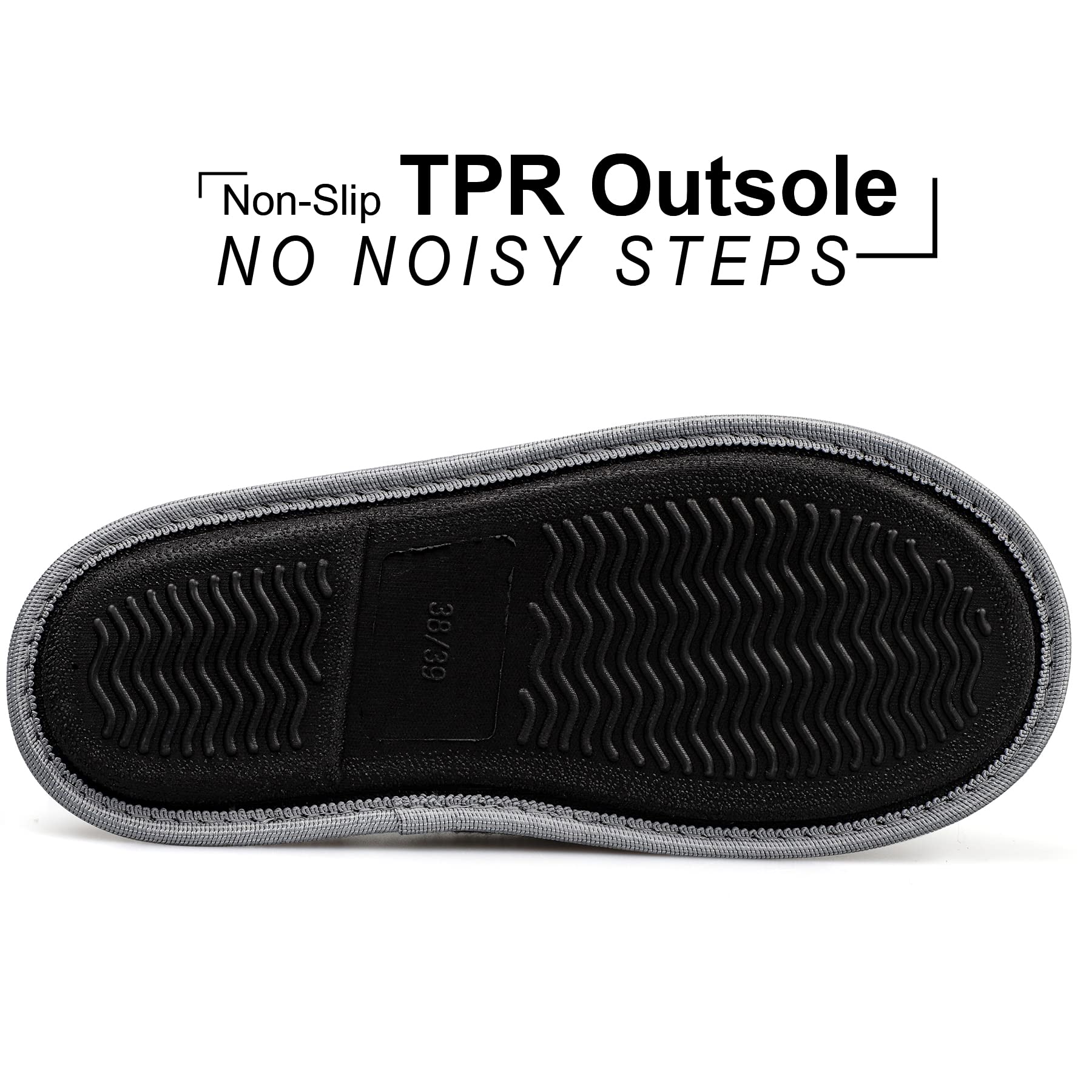 riemot Pantofole Uomo Ciabatte Invernali Inverno Casa Morbida Autunno Inverno Memoria Schiuma Pavimento Indoor Outdoor 38-47 EU