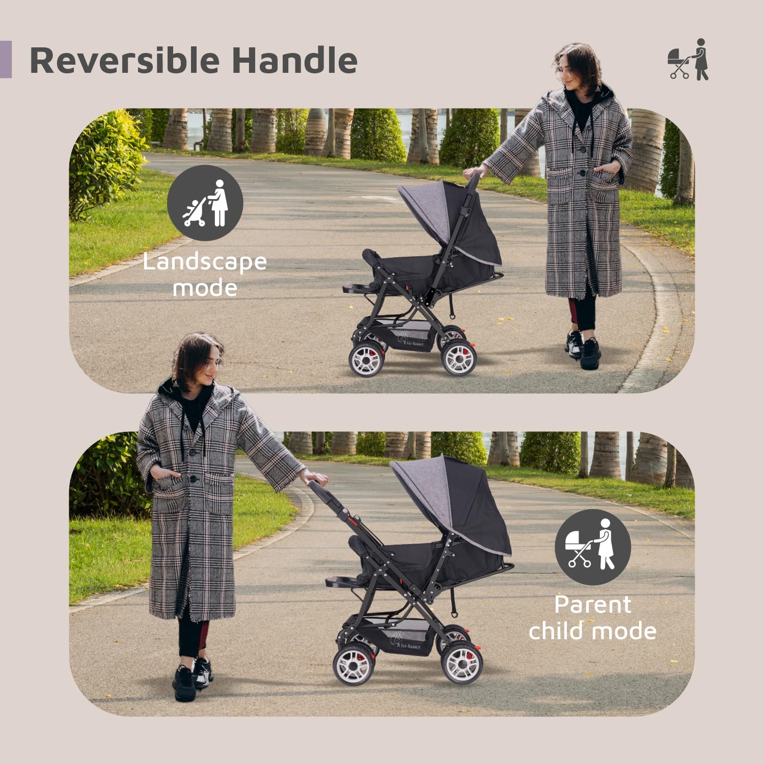 R for Rabbit Lollipop Lite Stroller - Lightweight Baby Pram -2