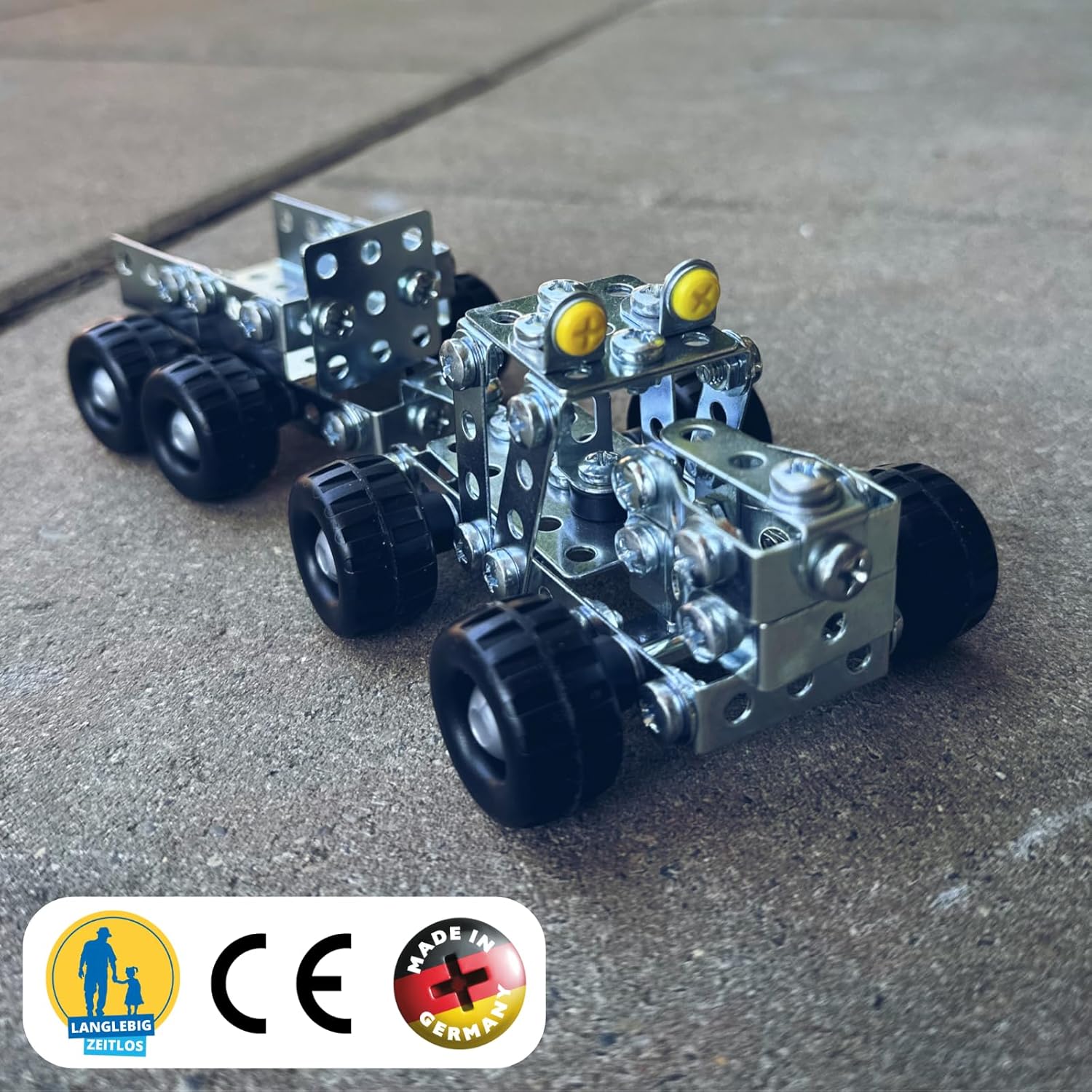 Eitech Tractor with Trailer Educational STEM Toy- Intro to Engineering and STEAM Learning, Build and Play Steel Construction Set with 190 Pieces