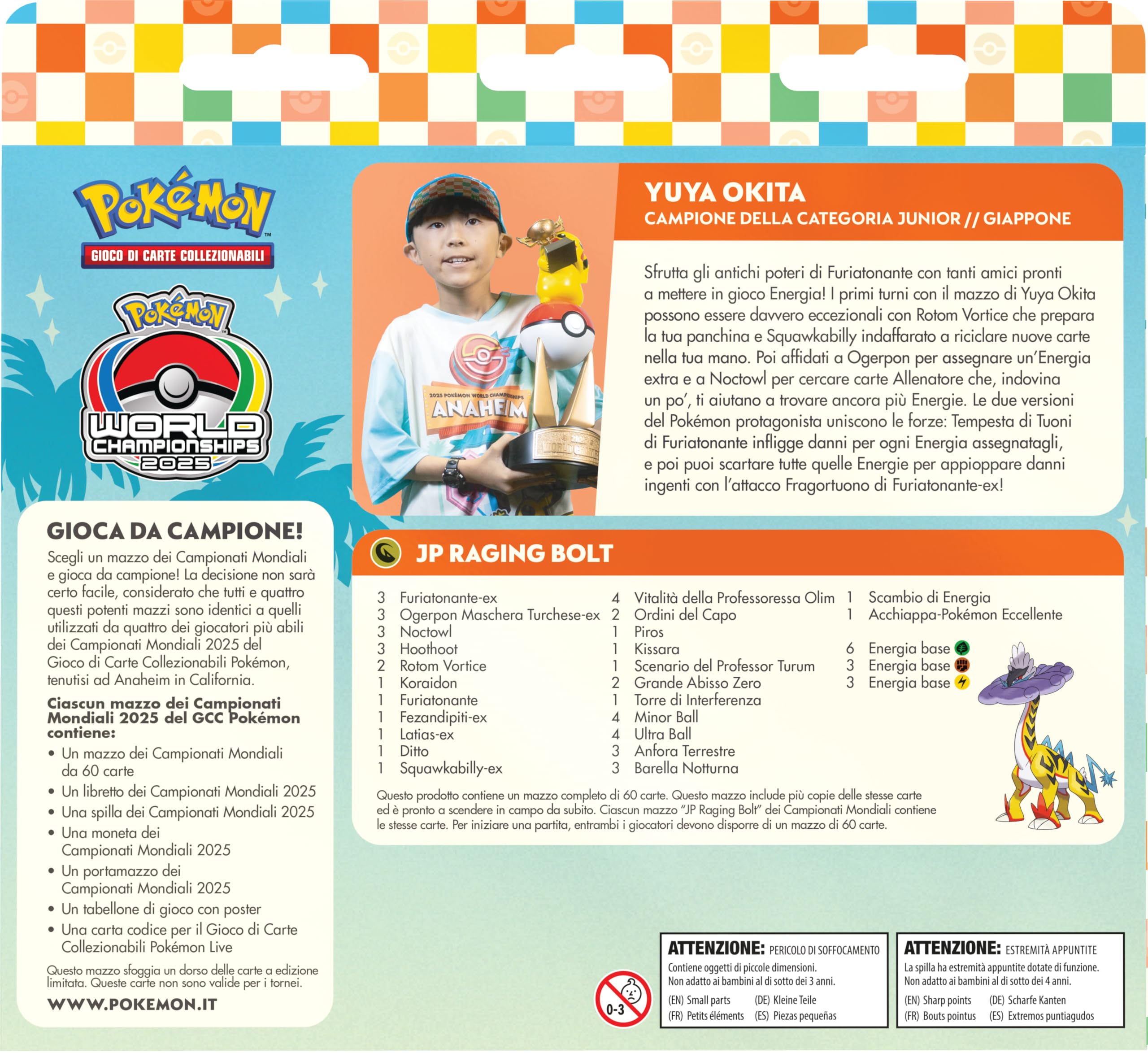 Pokémon: mazzo dei Campionati Mondiali 2025 del GCC Pokémon (Yuya Okita), Edizione in Italiano