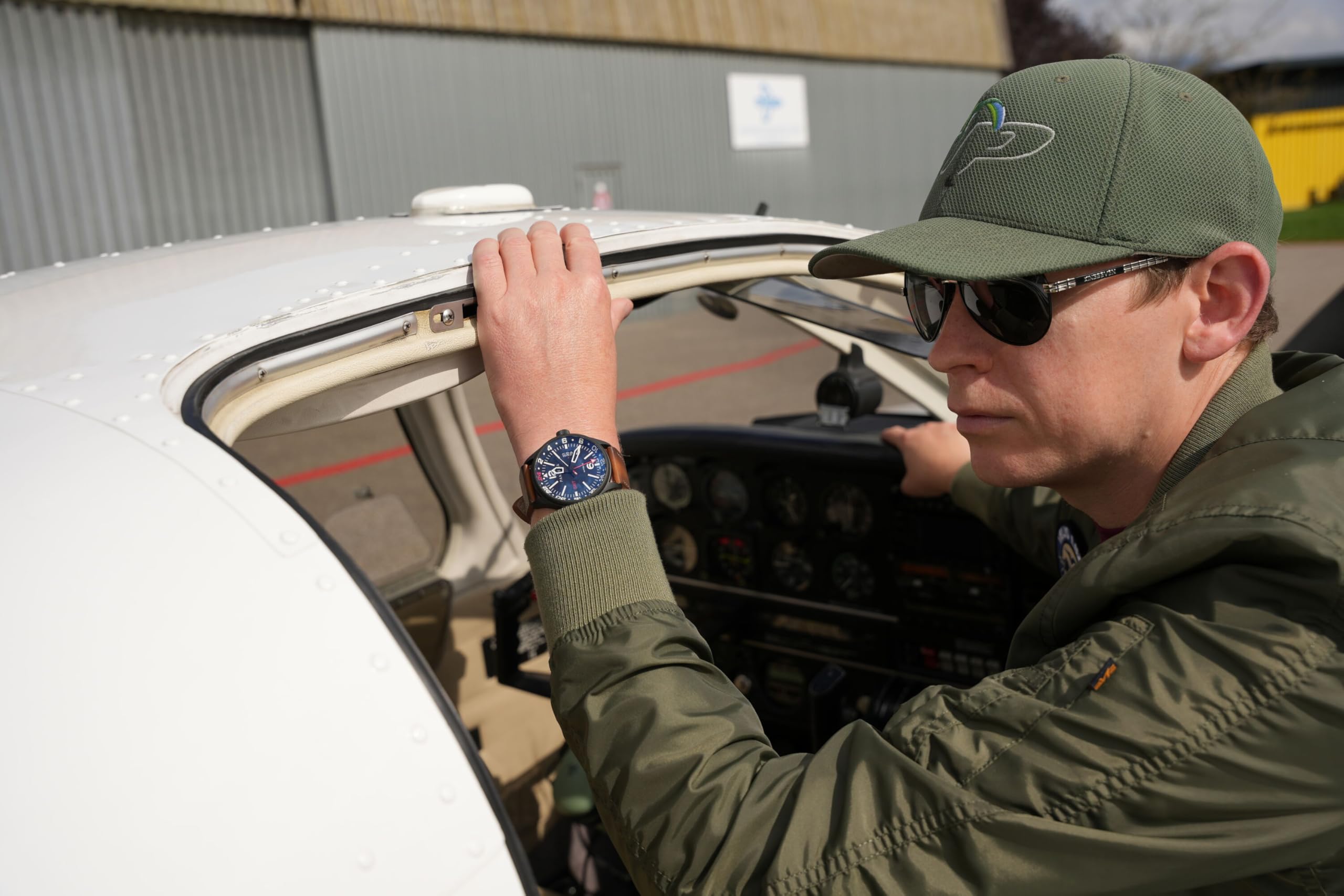 Panzera Flieger 45G Mechanische Automatikuhr Stahl Schwarz Saphir Silikon Datum Herrenuhr, Schwarz , Armband