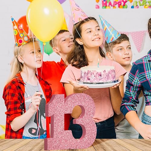 Miniatura 5 de Decoraciones de cumpleaños número 80 para mujer, decoraciones de aniversario 80, centros de mesa de fiesta de 80 cumpleaños con purpurina de oro