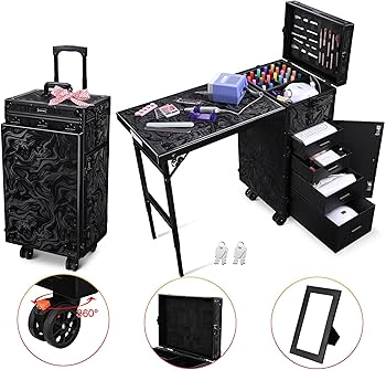 e☆　新品BYOOTIQUE 折りたたみ ネイルテーブル ネイルデスク Amazon.co.jp: BYOOTIQUE 折りたたみ ネイルテーブル 大容量