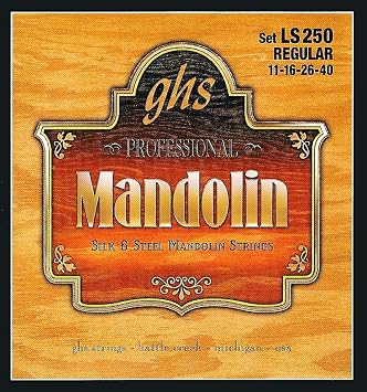GHS Strings - Mandolin Strings - Silk & Steel - Loop End - Regular Gauge - (011-040) - Model: LS250 SET