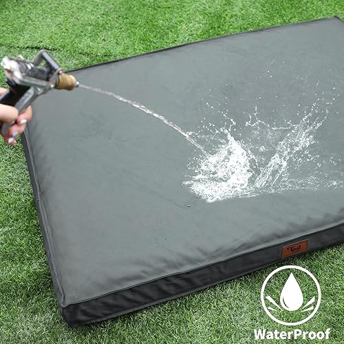 Miniatura 4 de Cama ortopédica para perros grandes, cama grande impermeable para perros, cama lavable para mascotas para perros de gran tamaño con jaula de huevos,