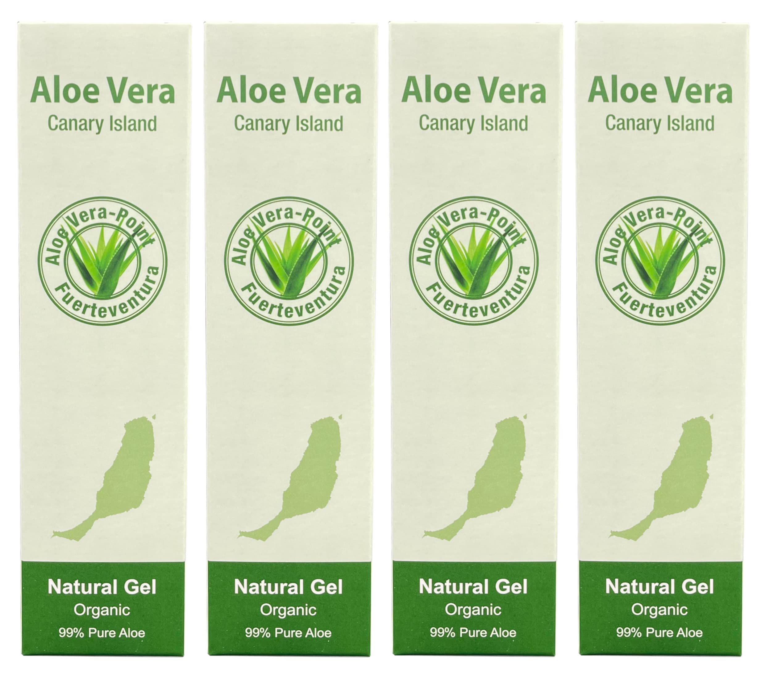 Aloe Vera Point Organic Aloe Vera Gel 99% 250ml kaltgepresst von Fuerteventura - 4 Einheiten
