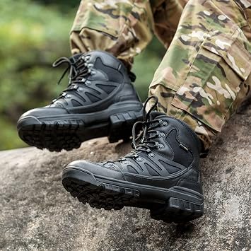 FREE SOLDIER Men's Waterproof Tactical Hiking Boots Military Work Boots Combat Boots