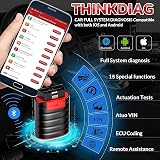 Thinkdiag OBD2 Bluetooth Scanner, All System OE Level Car Diagnostic Tools with Active Test, ECU Coding,15+ Service Functions All Software 1 Year Free fits for iPhone & Android Phone - 3