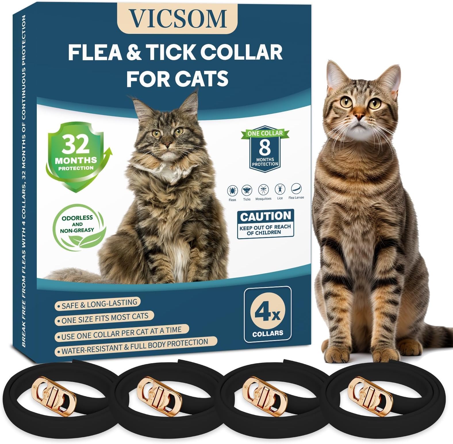 Adams Plus Flea & Tick Collar for Cats Breakaway Collar