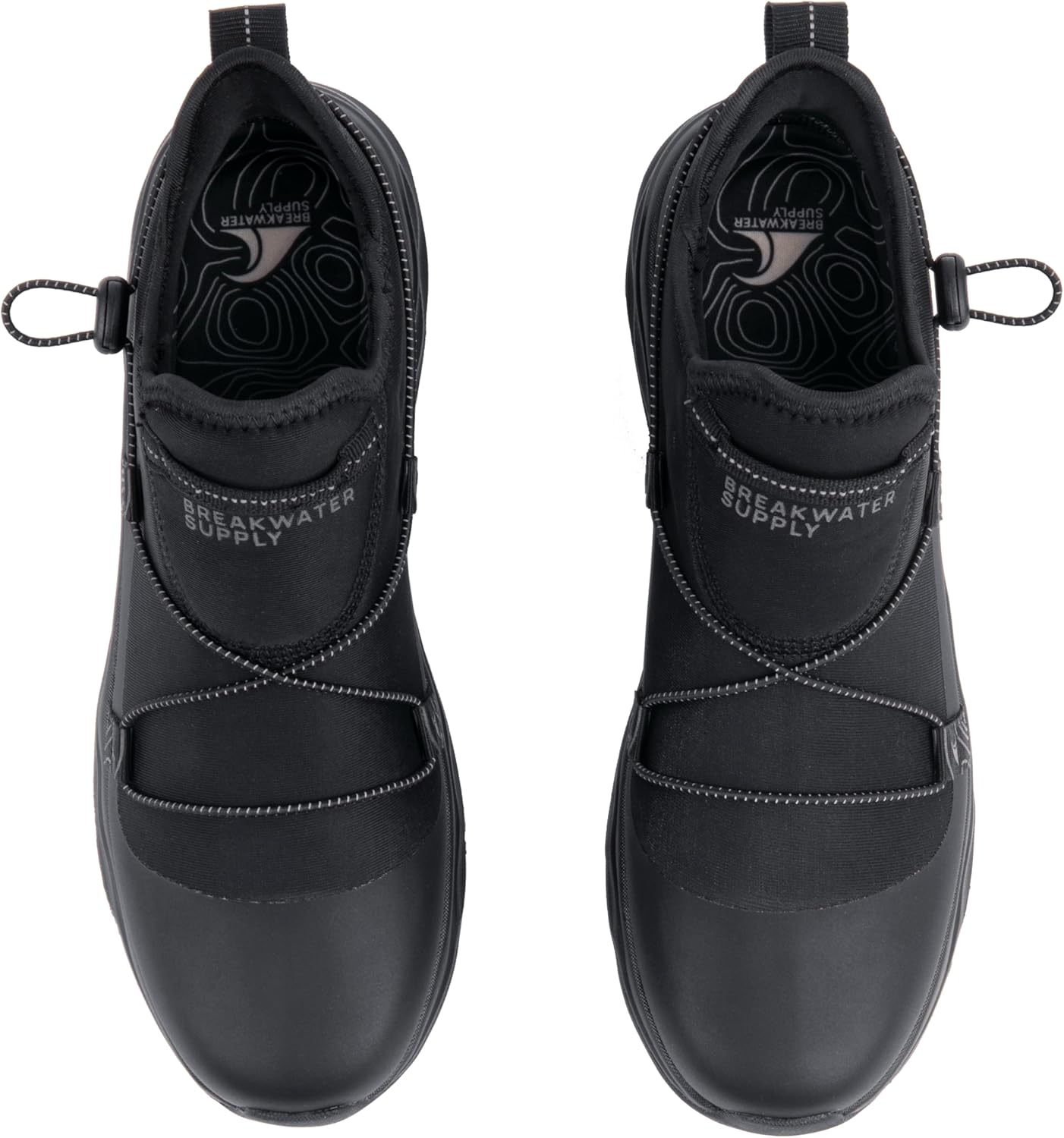 Breakwater Supply™ Halocline Waterproof Shoes | All-Purpose Cushioned Walking, Hiking, Trail, Boat Sneakers | Grippy Rubber Sole, Easy Slip-On, Lightweight, Low Cut | Mens Womens Unisex