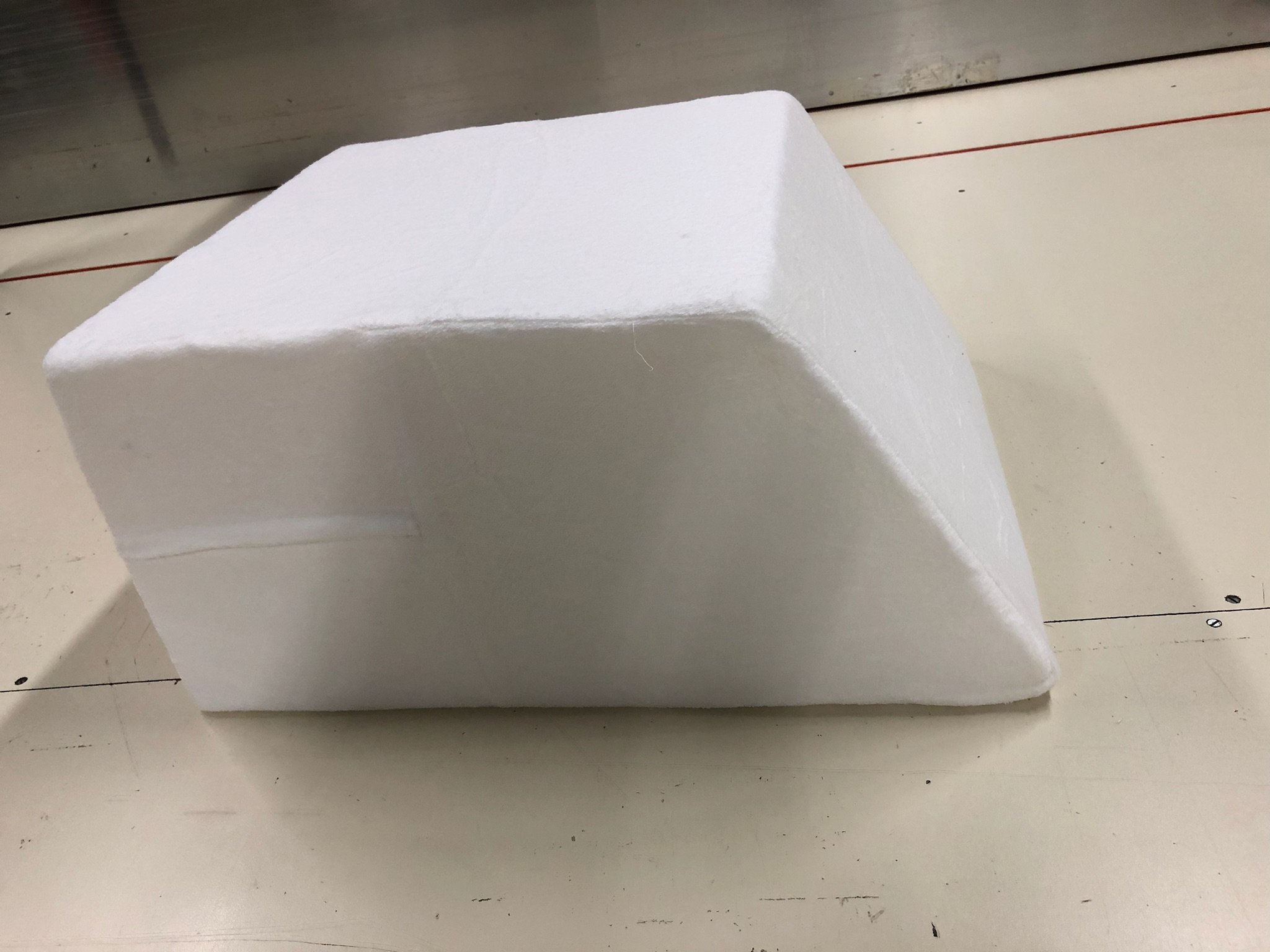 Firm Poly Foam Angled Leg Wedge/Elevating Leg Rest Pillow with Velour Terry Cover (Navy Blue Terry Cover, 12'' Thick)