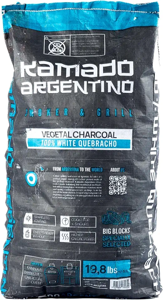 Kamado Argentino White Quebracho Lump Charcoal — 20 lb