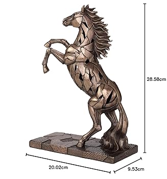 ブロンズ製馬車と馬の彫刻 ブロンズ製馬車と馬の彫刻