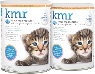 Pet-Ag KMR Kitten Milk Replacer Powder - 12 oz, Pack of 2 - Powdered Kitten Formula with Prebiotics, Probiotics & Vitamins for Kittens Newborn to Six Weeks Old - Easy to Digest