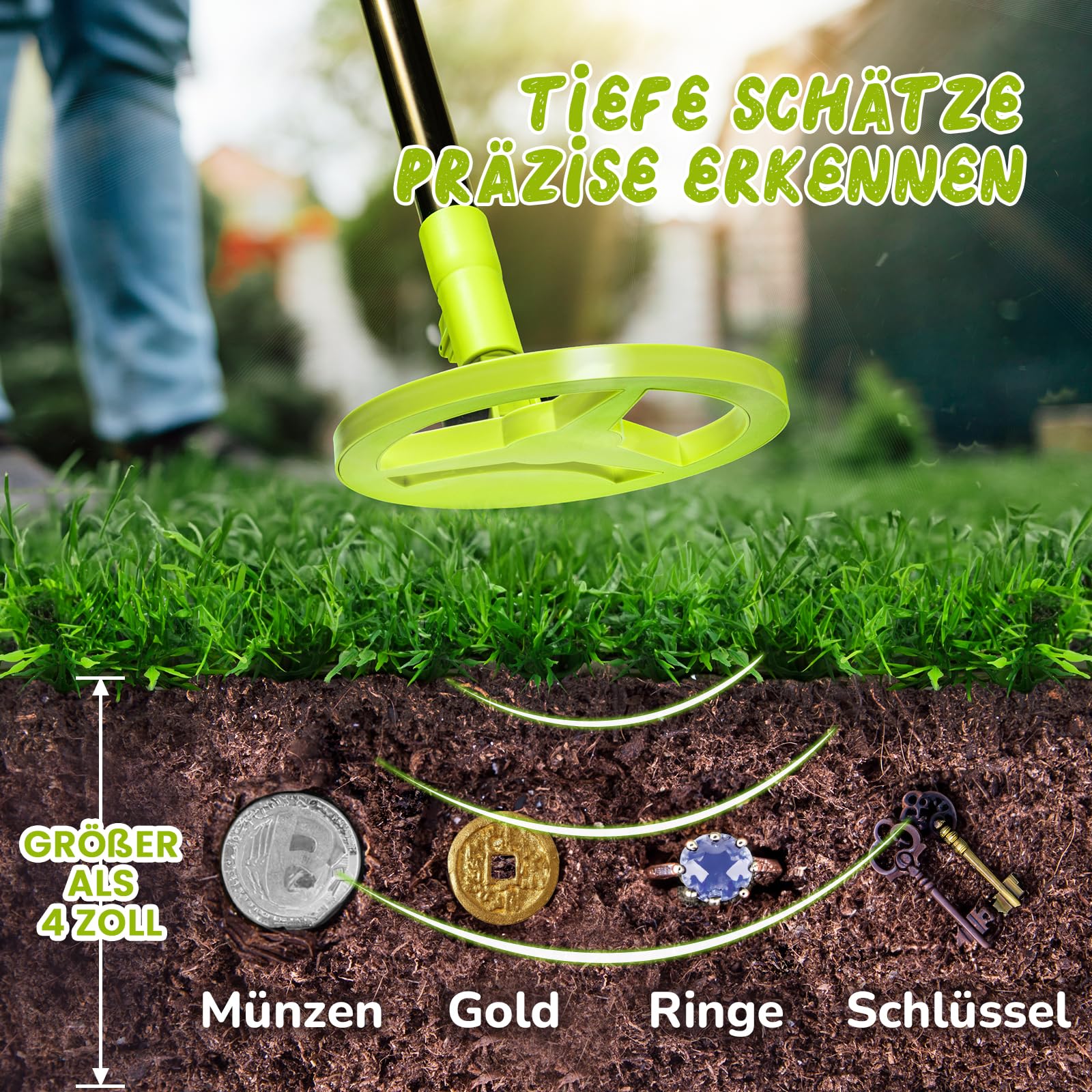 Smofrees Metaaldetector voor kinderen, via USB, oplaadbare