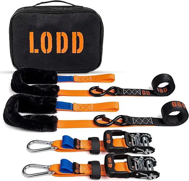 Sangles Moto Boucles Fourrure Protection 1500kg - Sangle Remorque Transport