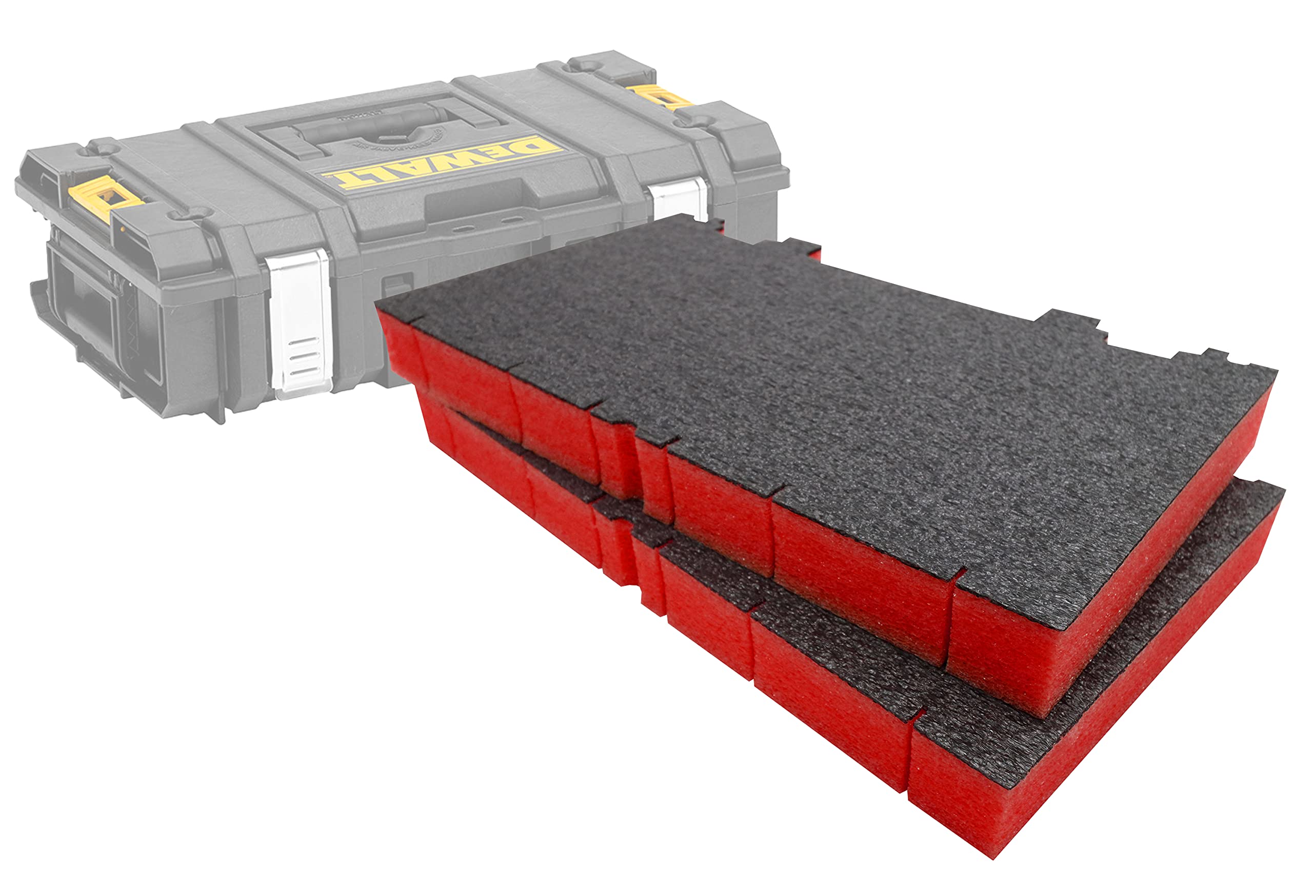 Shadow Foam Inserts – Toughsystem DS150 Insert [Red 50mm Twin Pack] Customisable Foam for DeWalt Toughsystem Toolboxes | Ideal for Lean, 5S, Kaizen & Custom Organisers