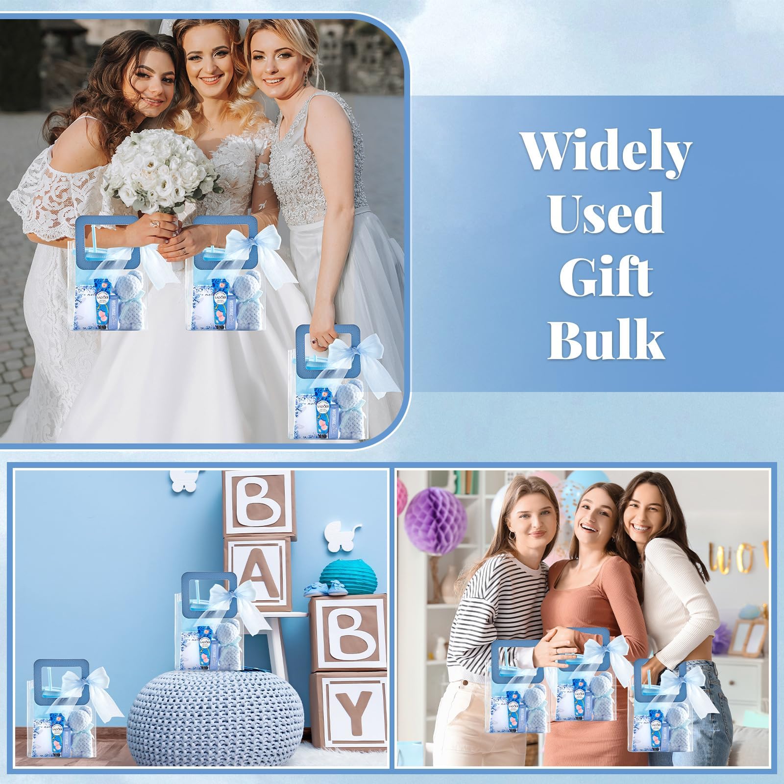 6 juegos de premios de baby shower para ganadores del juego, regalos para baby shower, incluye vasos de plástico, bloc de notas, bálsamos labiales, cremas de manos, toallas de baño de oso, bolsas de