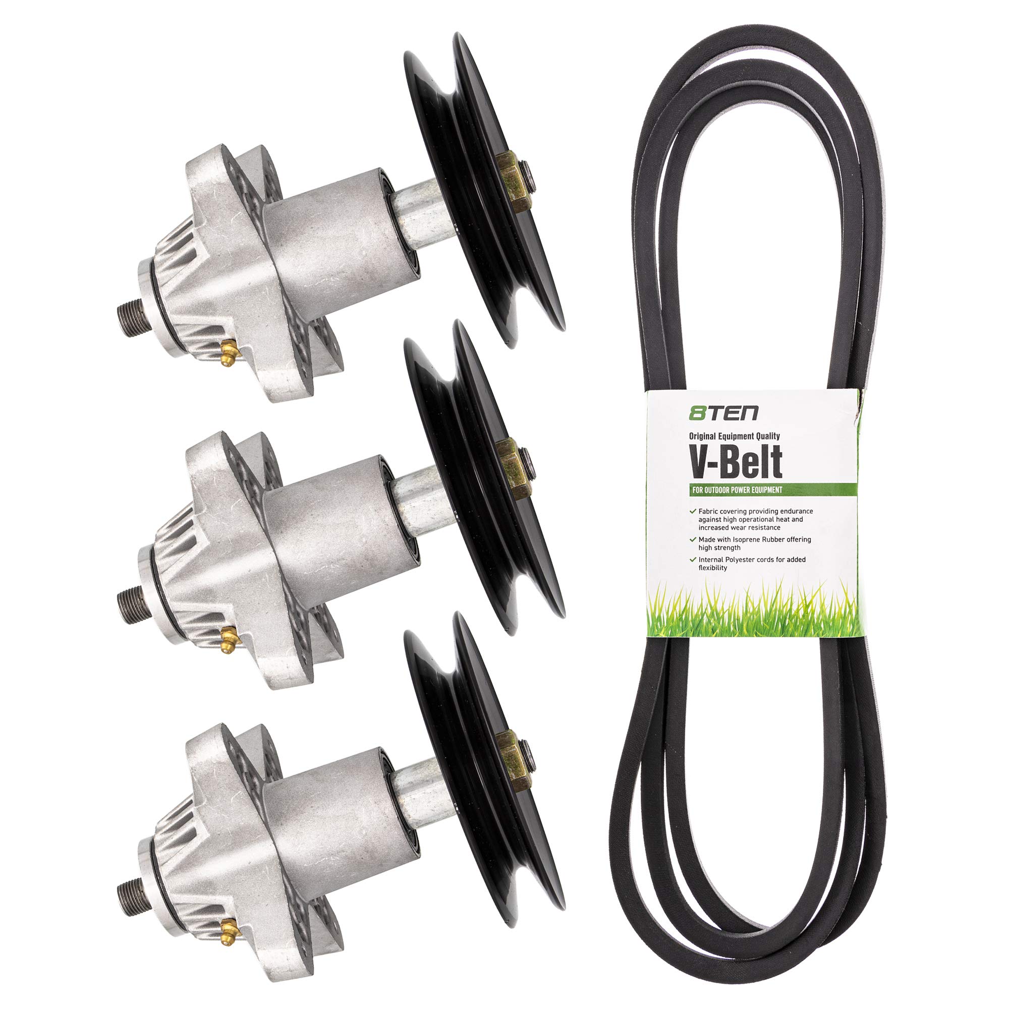 8TEN Deck Spindle Belt Kit for Troy Bilt Big Red GT54 MTD Cub Cadet 618-04608A 618-0671D 918-04608A 54 inch