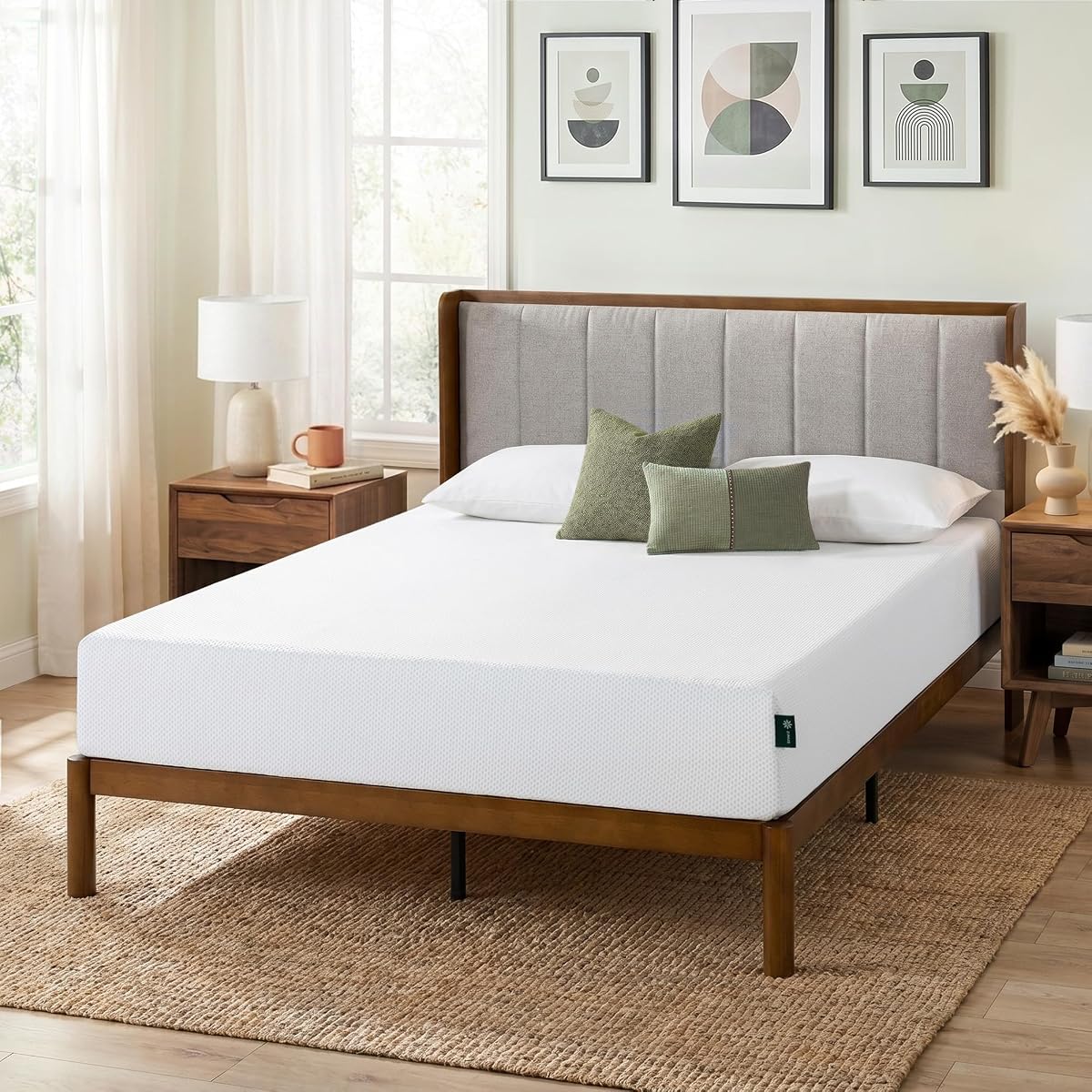 Zinus 8 Inch Full Green Tea Cooling Memory Foam Mattress, Medium Feel | Refreshing & Cooling Sleep, Targeted Pressure Relief, Just-Right Medium Feel, CertiPUR-US & OEKO-TEX Certified Materials