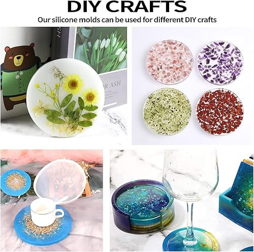 Miniatura 6 de 5 moldes para posavasos de resina, moldes para posavasos de resina epoxi, moldes de resina para posavasos de resina epoxi, moldes de silicona para