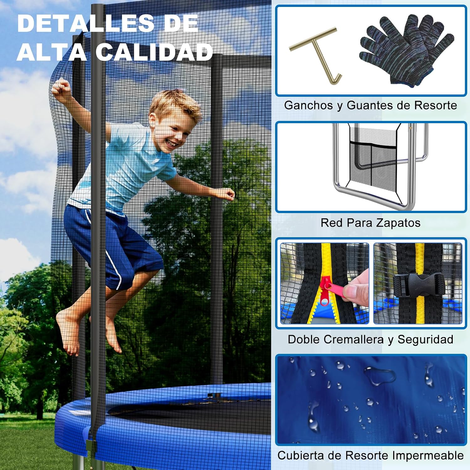 Devoko trampoline high-quality details and accessories