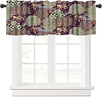 Vista 30 de Aztec Native - Juego de cortinas de cocina, cenefas geométricas tribales del suroeste para ventana de cocina, cortinas cortas con estampado étnico
