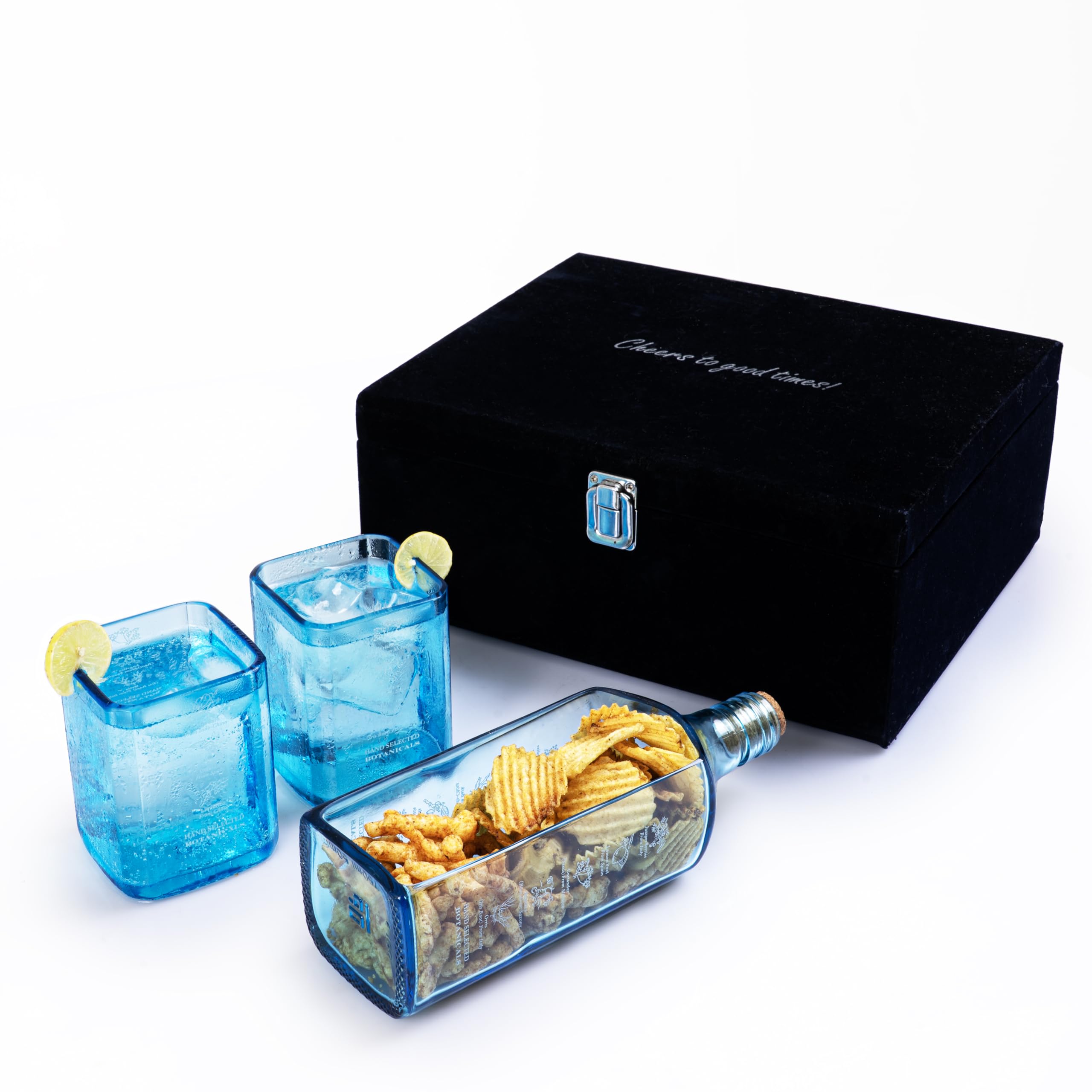 Bombay Sapphire & Craft Gin セット Amazon.com | Upcycled Bombay Sapphire Gin Glasses and
