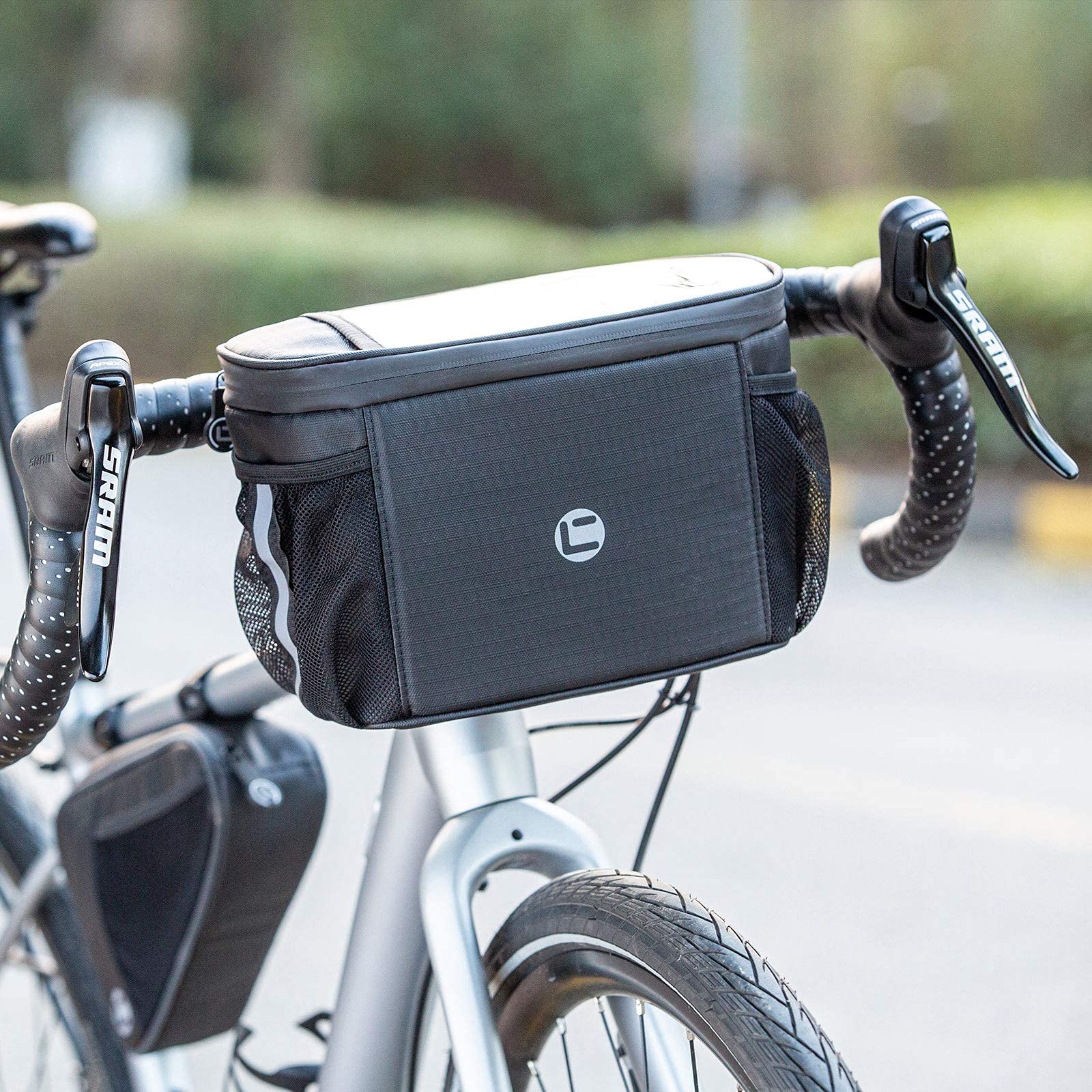 UBORSE Borsa da Manubrio per Bicicletta Impermeabile con Touch Screen in PVC, Conservazione del Calore Cestino del Telaio della Bicicletta, 4L Grand Capacità