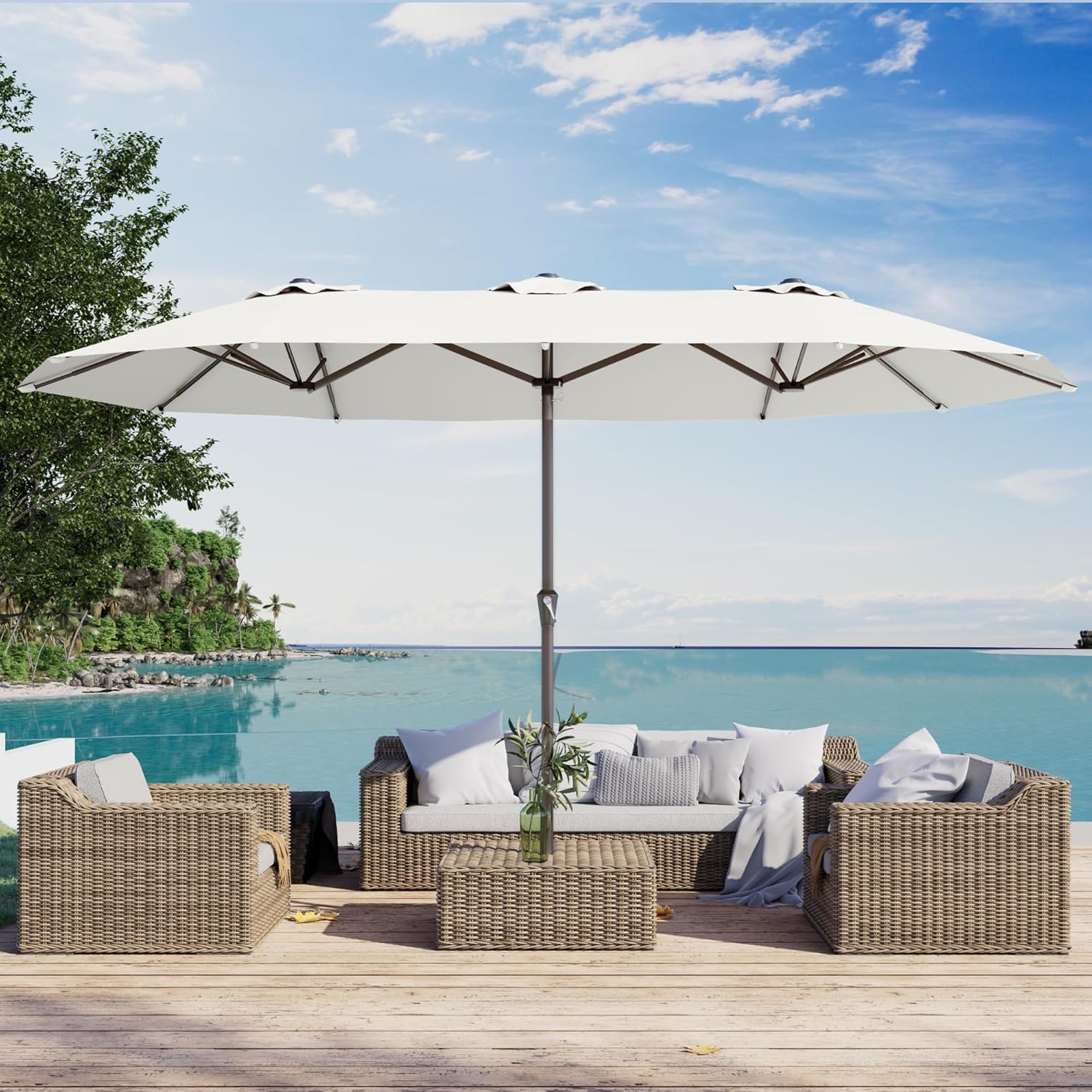 Stay Cool in Style: The PatioKingdom 15FT Double-Sided Umbrella Review