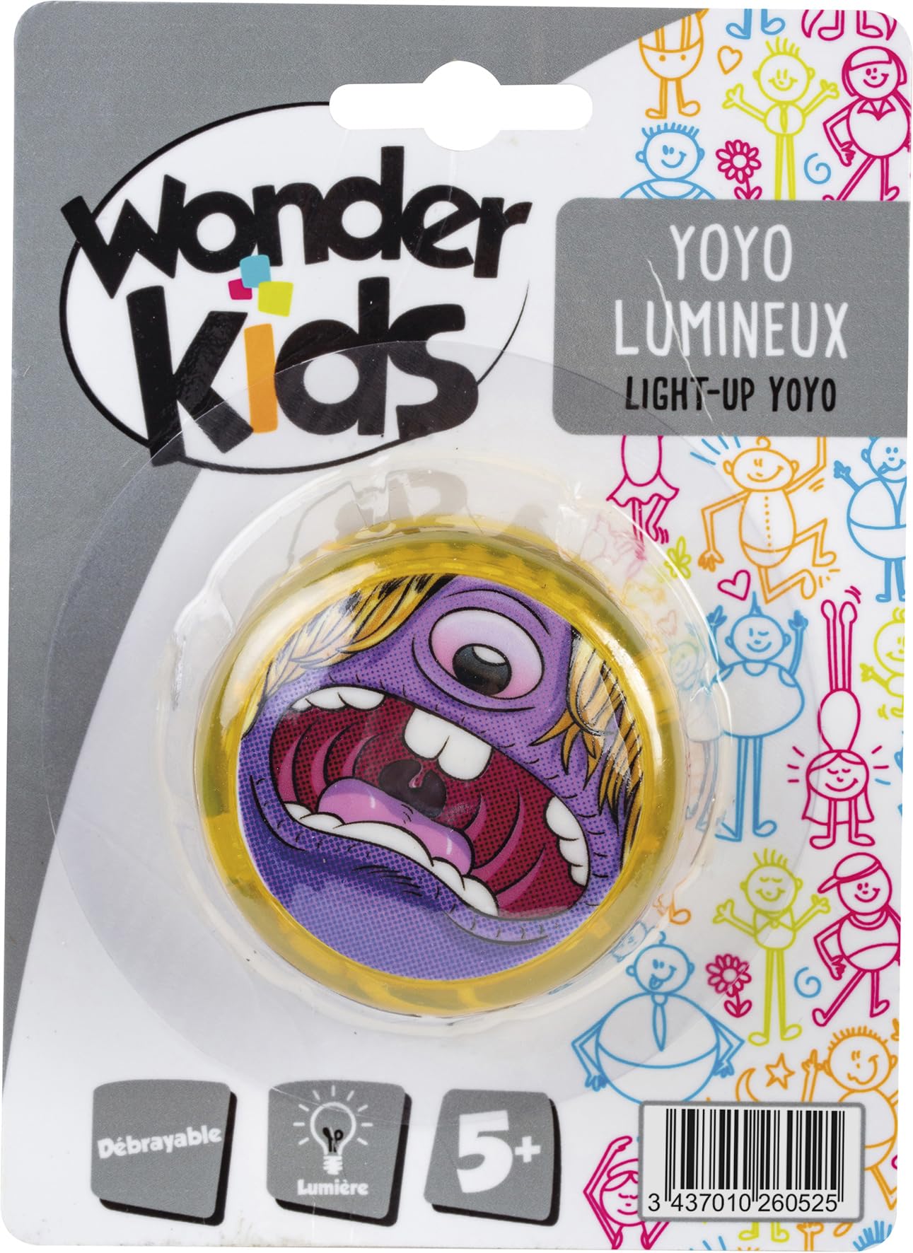 Wonder Kids Yoyo Lumineux Avec Motifs Monstres – Jouet Dès 5 Ans – Modèle Aléatoire – Piles Incluses