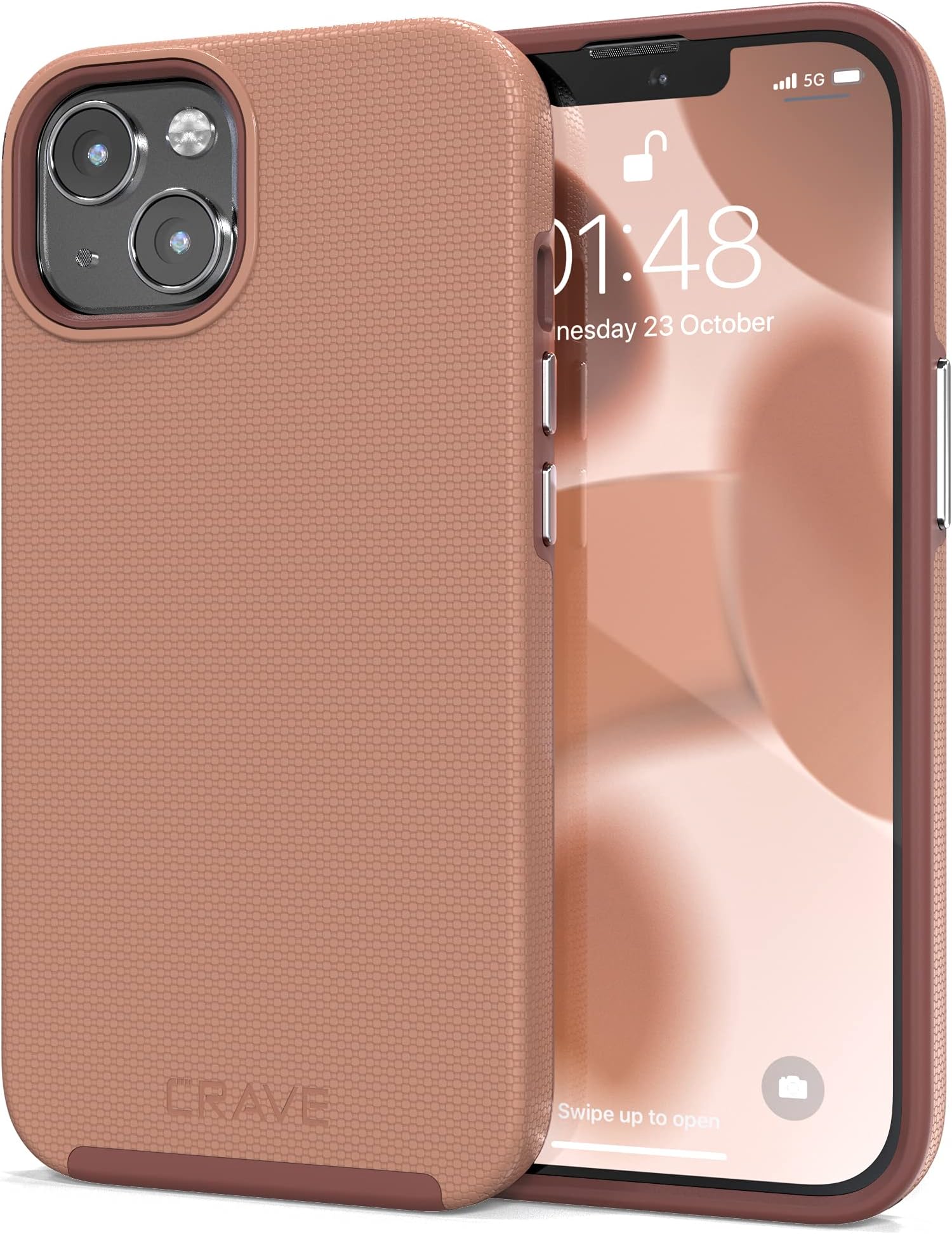 Crave Dual Guard for iPhone 13, Shockproof Protection Dual Layer Case for Apple iPhone 13 (6.1") - Blush