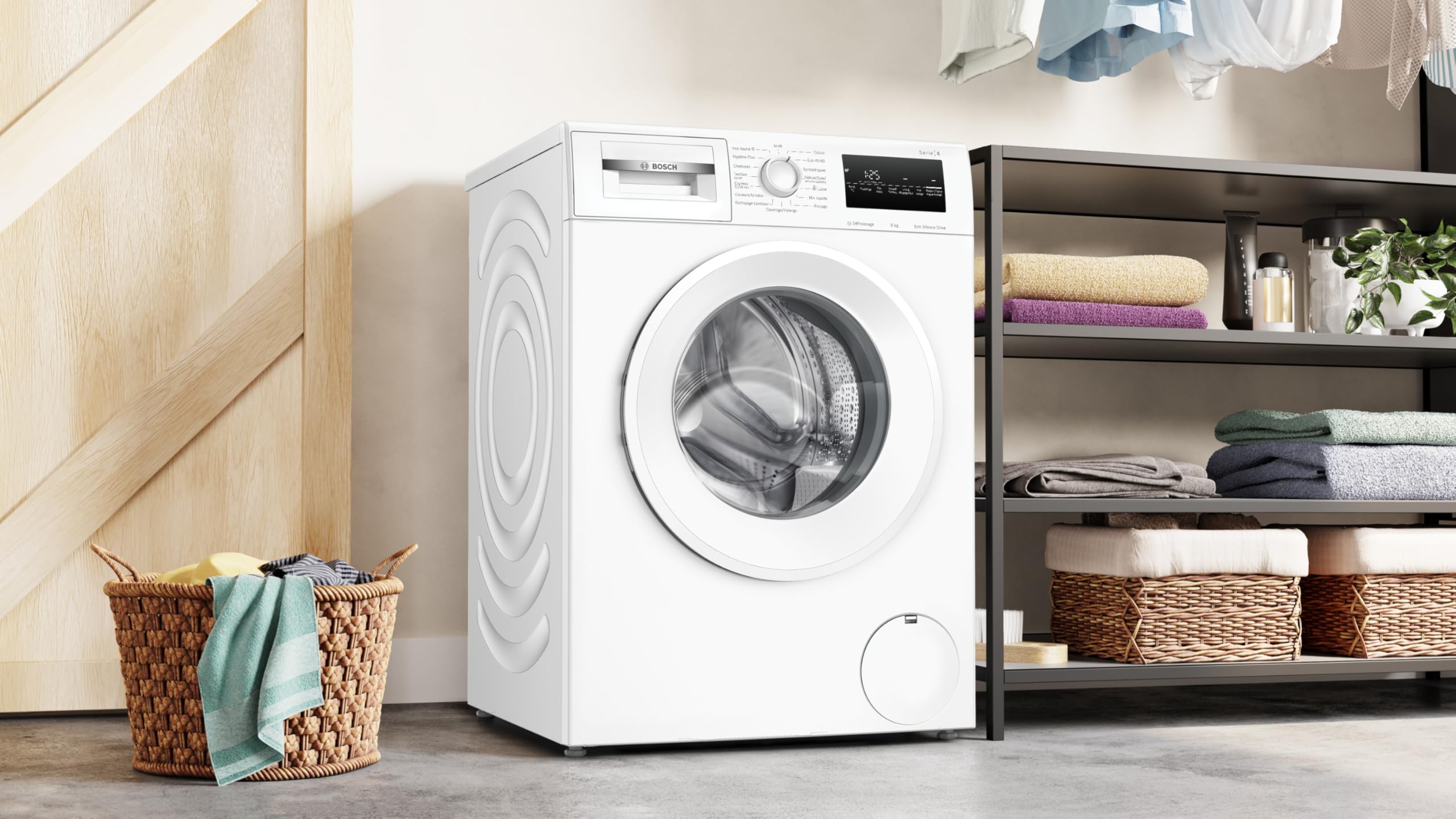 Serie 4, lavadora delantera, 8 kg, máx. 1200 rpm, WAN2427ZFR
