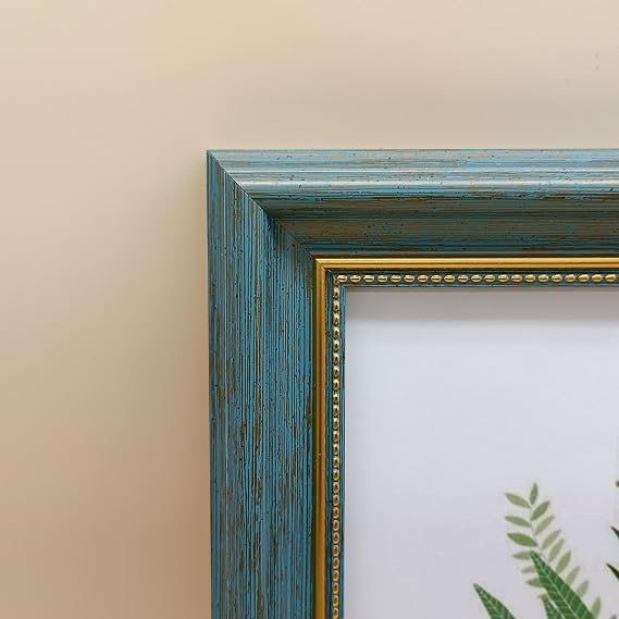 8x10 Blue Picture Frame for Wall or Tabletop Horizontal or Vertical