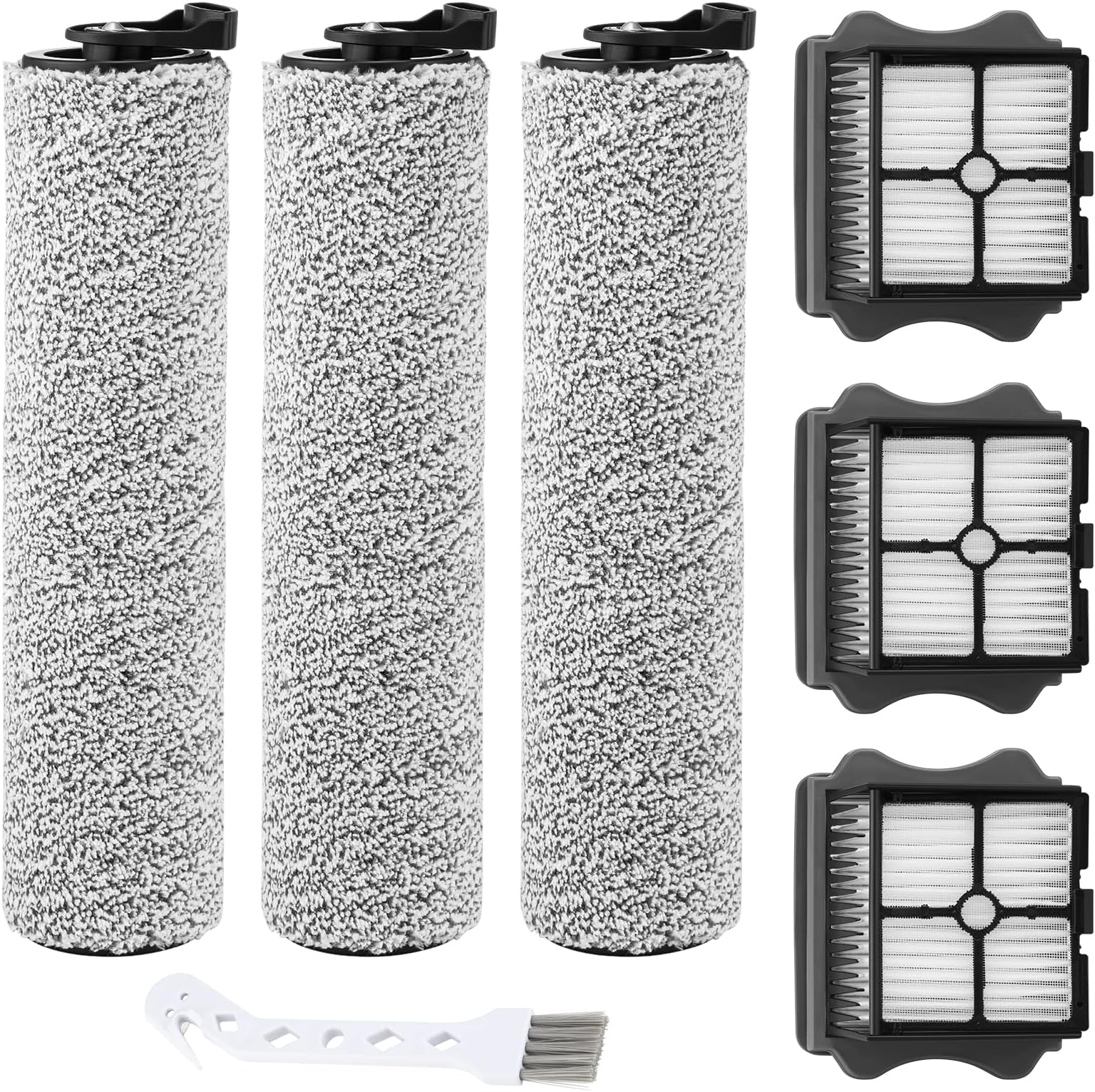 Accesorios Aspiradora JORAIR Floor One S5 Combo - Rodillo De Repuesto Y Filtro HEPA Adecuado Para Aspiradoras Tineco Floor One S5 Combo (2 Rodillos De Cepillo Y 2 Filtros De Aspiradora Floor Cleaner