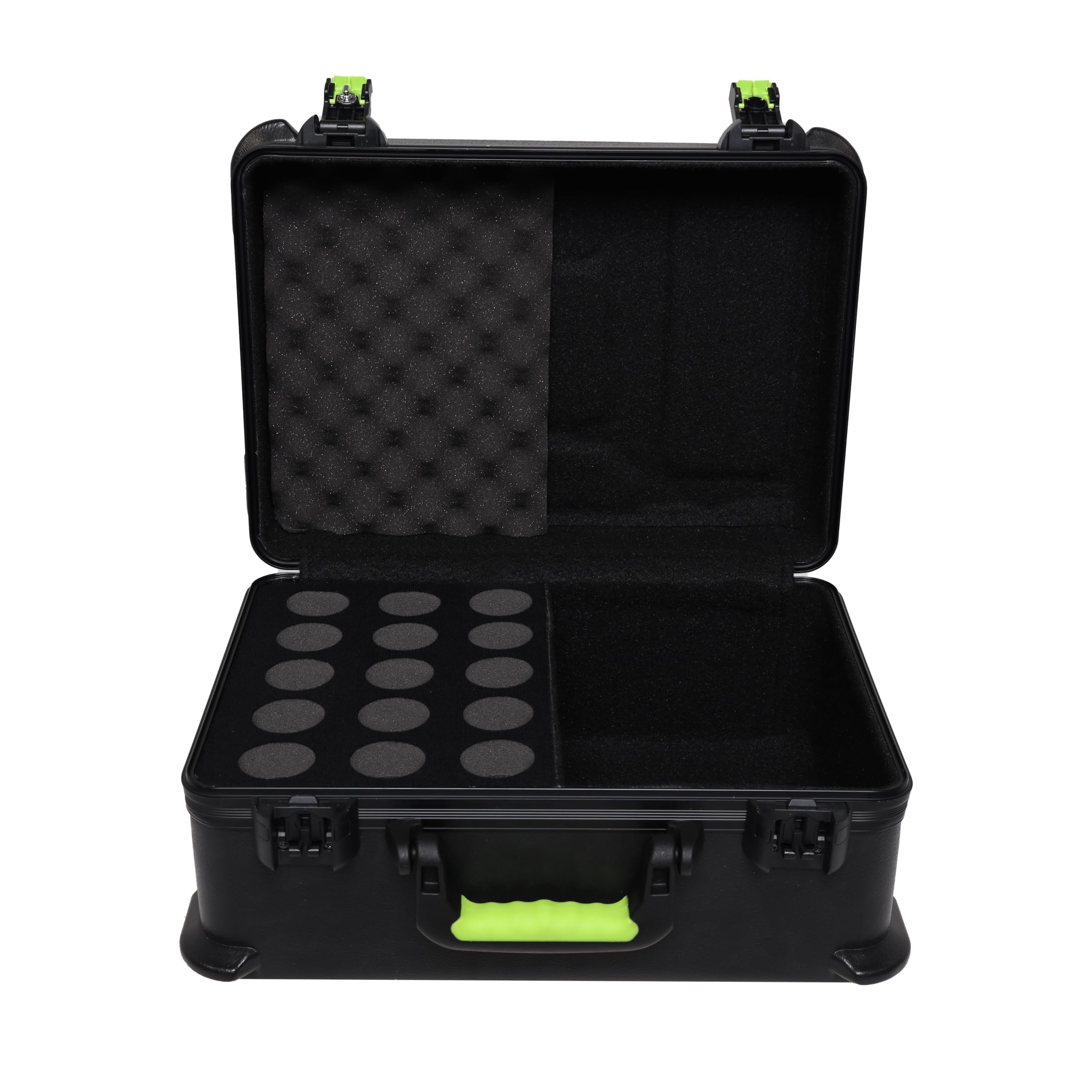 Shure by Gator Mikrofonkoffer für 15 kabelgebundene Mikrofone (SH-MICCASE15), schwarz