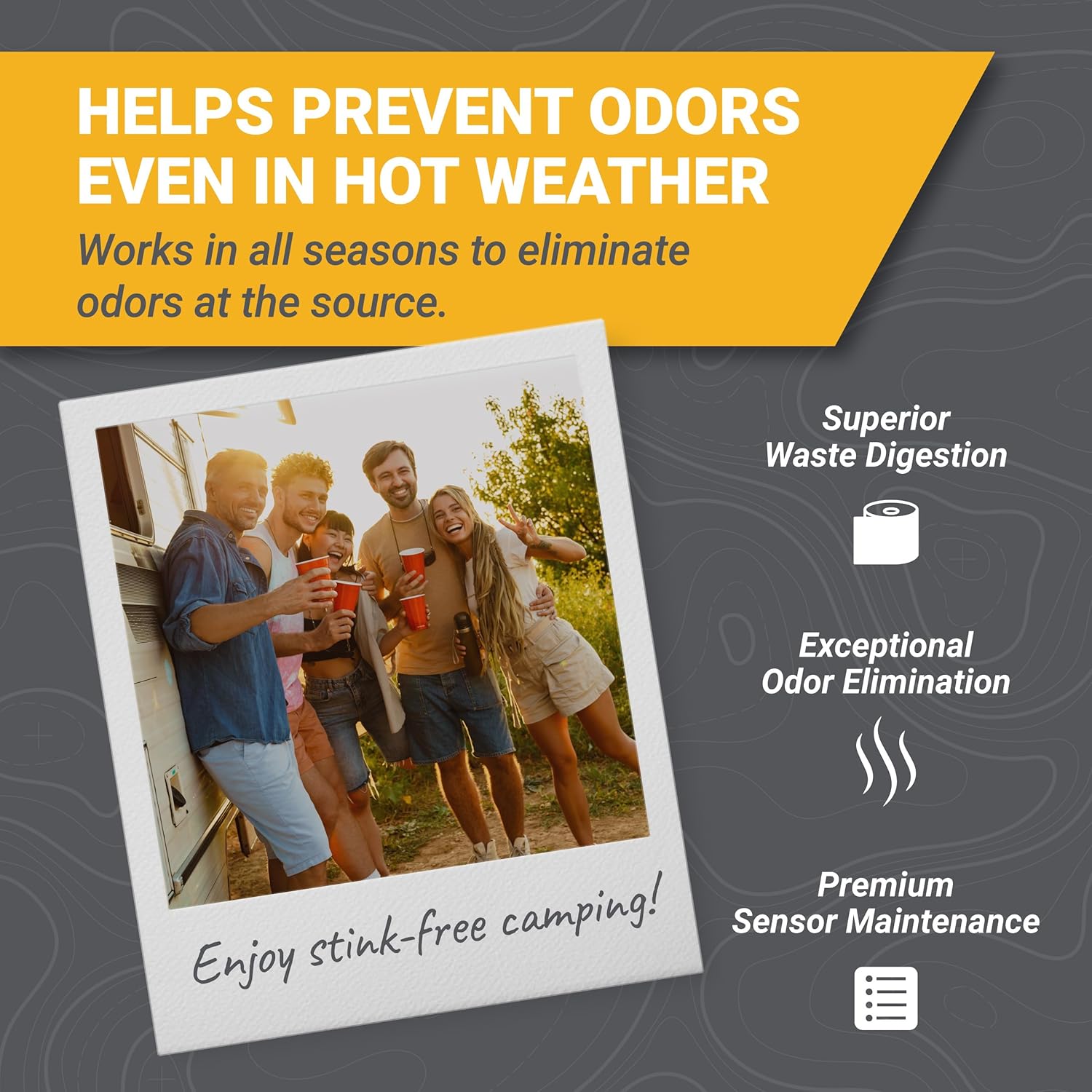 Unique RV Digest-It+, Extra-Strength RV Toilet Treatment - Liquifies Waste and Toilet Paper - Odor Eliminator (128 oz)