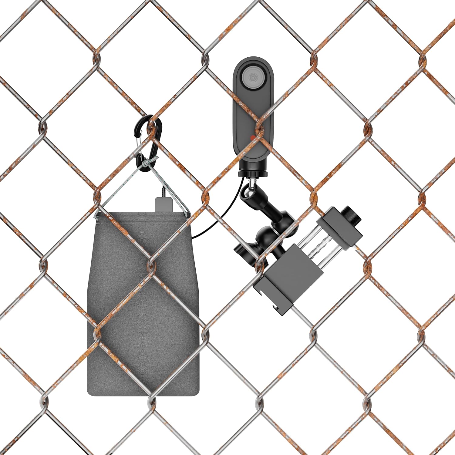 Mounting Kit for Gamechanger Fence Mount for iPhone, Mevo Start, Phones, GoPro to a Backstop Chain Link Fence for Gamechanger Recording Baseball,Softball and Tennis Games(M5)